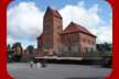 Das ist die historische Burg Traku in der Nähe von Trakai